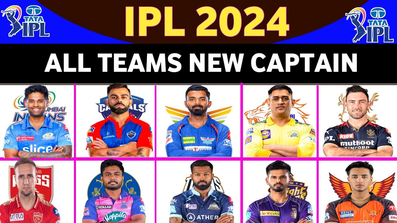 IPL 2024 All 10 Teams New Captain IPL 2024 Ipl 2024 Sabhi Teamon