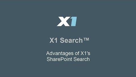 Search SharePoint with X1 Search™