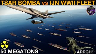 Tu22 With 50 Megaton Nuclear Tsar Bomb vs WWII IJN Pearl Harbor Fleet (Naval Battle 111) | DCS