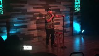 Stand up comedian Coop’s first time on stage.