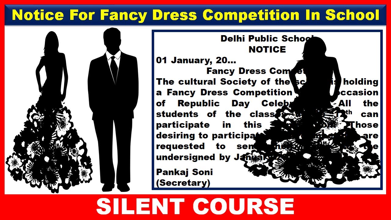 Notice For Fancy Dress Competition In School YouTube