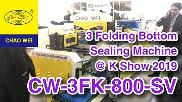 K show High speed bottom sealing bag making machine with 3 folding device by 5 servo motors control