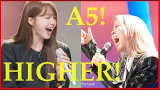 Singer Singing the same Song (Memory of the wind) in Higher Keys!!! 바람기억