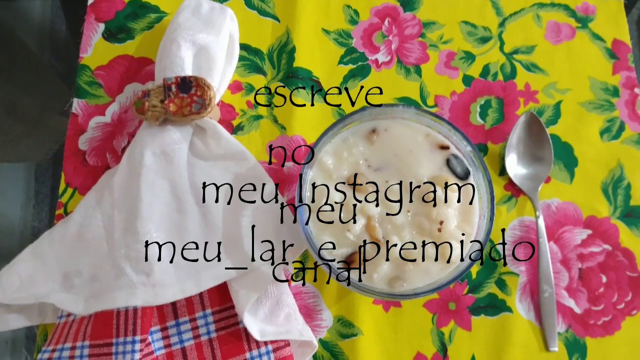 AMIGA DO LAR RECEITA CANJICA DELICIOSA