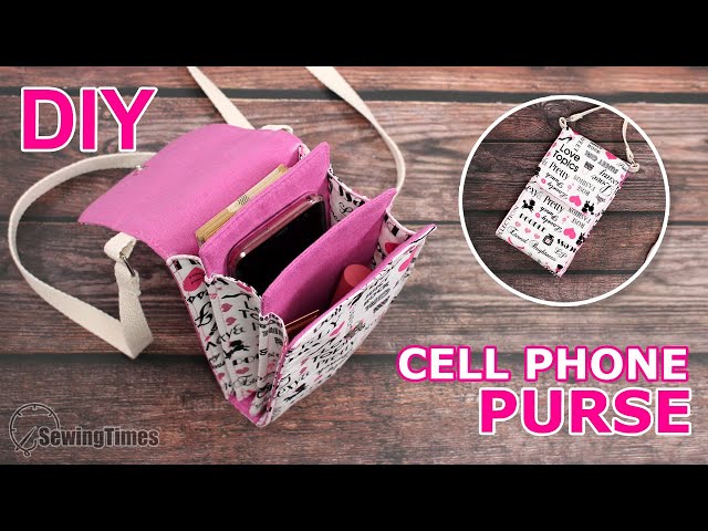 DIY CELL PHONE PURSE BAG  Lovely Crossbody Bag Tutorial [sewingtimes] 