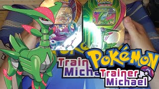 Pokemon Trainer Michael opening paradox clash tin iron leaves ex