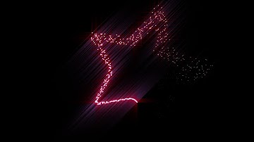 Particle Star Shape Animation. Sparkly Star Motion Graphic Overlay