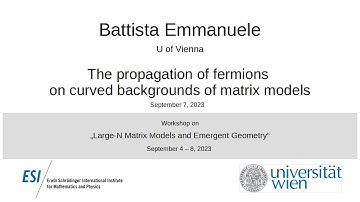 Battista Emmanuele - The propagation of fermions on curved backgrounds of matrix models