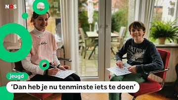 Felix en Lara tellen vogels in de tuin