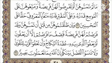 صفحة 38 من القرآن الكريم مكرر 10 مرات بصوت الشيخ فارس عباد