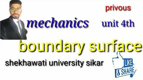 m.sc maths/mechanics paper/  boundary surface theory /