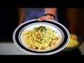 Easy Carbonara Pasta with Bacon | 5 ingredients | 10 min