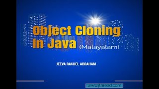 Object Cloning in Java (Malayalam)