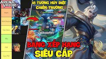 VUX XẾP HẠNG SỨC MẠNH CÁC VỊ TƯỚNG TRONG CHIẾN TRƯỜNG SIÊU CẤP LIÊN QUÂN MOBILE
