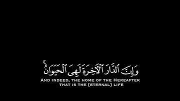 49# تلاوة هادئة وقصيرة { بخلفية سوداء } || القارئ : شريف مصطفى  || سورة : العنكبوت  🌷💚🌷