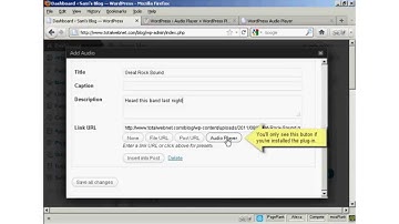 How To Insert Audio or MP3 Files Into WordPress Post And Pages