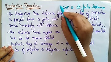 Perspective Projection in Computer Graphics | CG | Lec-39 | Bhanu Priya