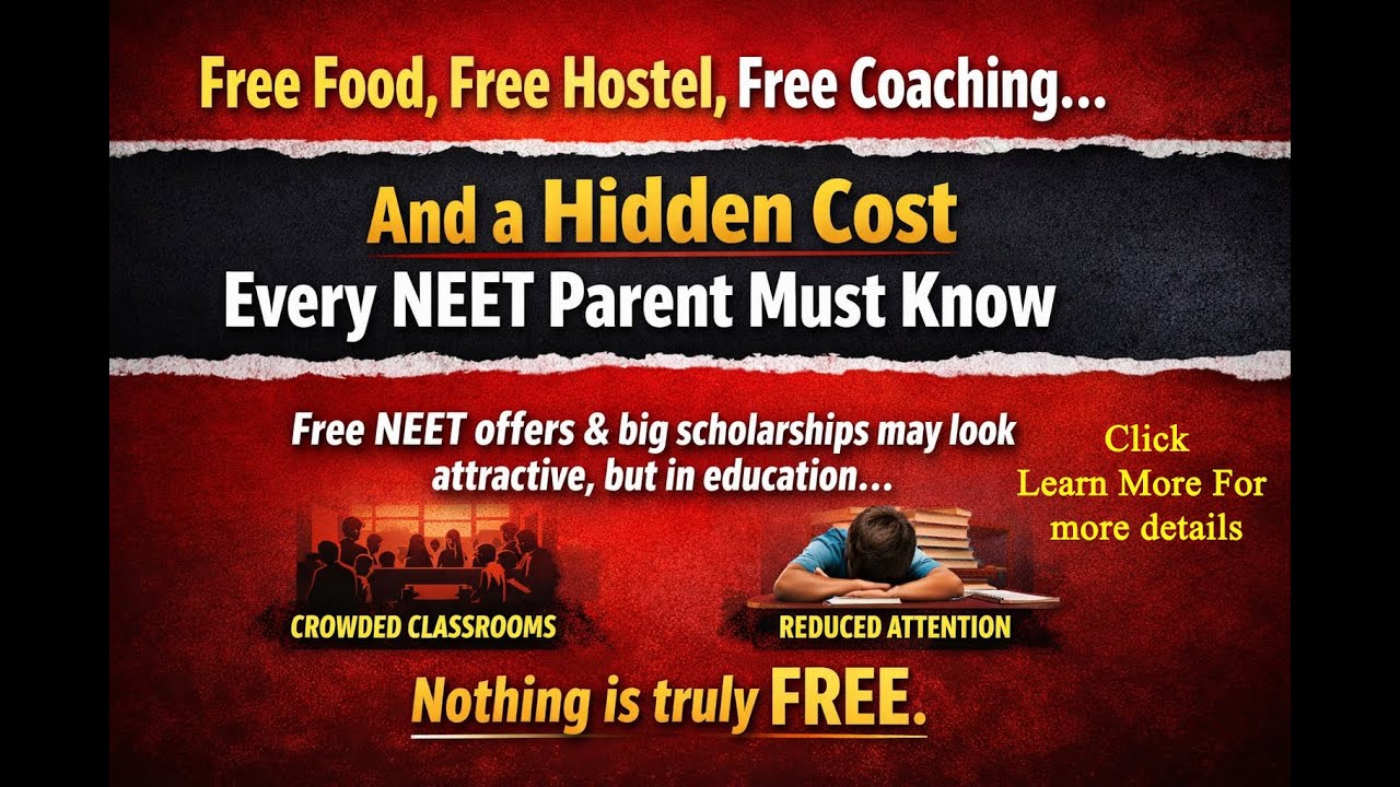 Is ‘Free’ NEET Coaching a Trap? The Reality of Scholarship Exams Explained I link in the description