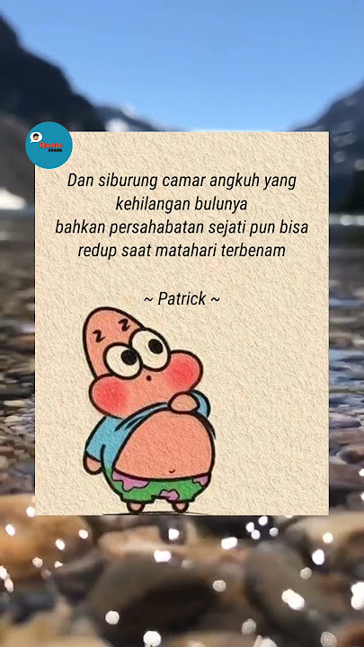 Quotes patrick star persahabatan sejati pun bisa redup 👁️‍🗨️ #shorts #short #patrick #quotes