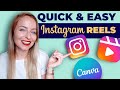 Instagram reels in canva  tutorial for beginners