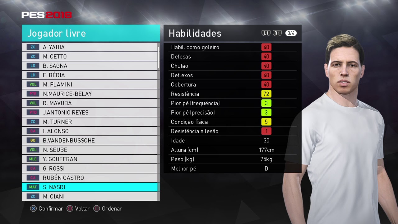 PES 2018: melhores jovens talentos da Master League