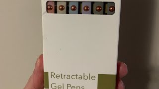 Mr. Pen Retractable Gel Pens w/ Rose Gold Ring & Ball, 6 Pk, Fine Point, Smooth Writing #ad