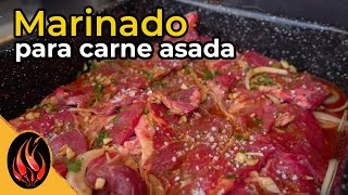 Un buen marinado para carne asada