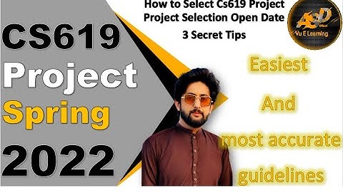 How to select projects cs619|CS619 Final Project Selection Guideline | How to choose final project