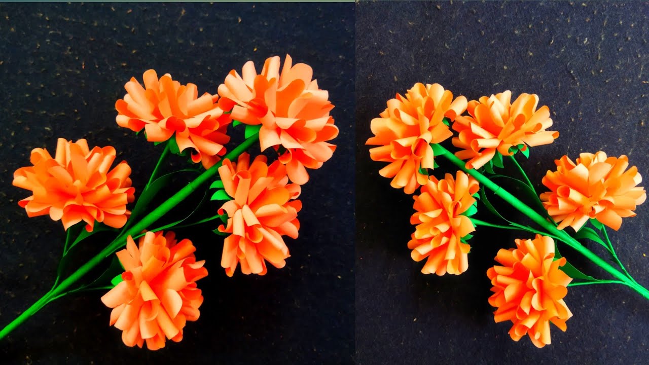 a beautiful paper flower making a paper flower🌺🌻🌹🌷 YouTube