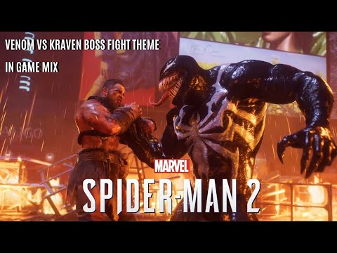 Venom vs Kraven Boss Battle Theme V2 - In-Game Unofficial Soundtrack - Marvel’s Spider-Man 2