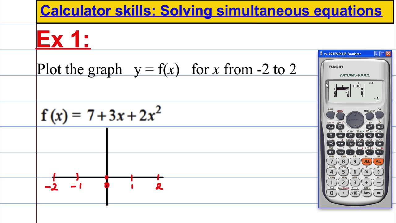 Casio Fx 991Es Plus - Calculator Skills - Plotting A Graph