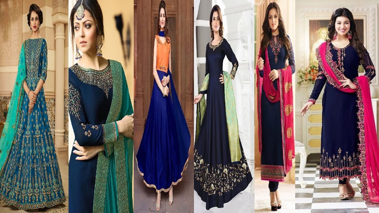 Get a Very Stylish Blue Colour Dress Designs and colour combination ...