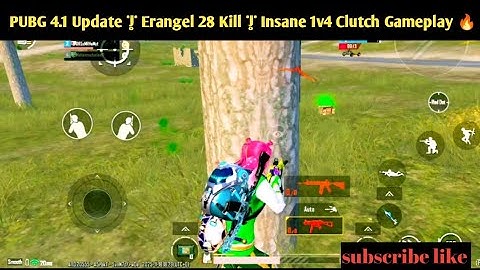 PUBG 4.1 Update | Erangel 28 Kill | Insane 1v4 Clutch Gameplay 🔥 #pubg #pubgmobile #gaming #pubgm   