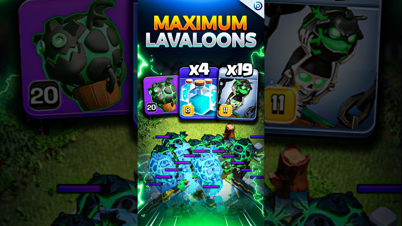 QUAD CLONE LAVALOON PUPPET is so RIDICLOUS that it WORKS | Clashoween Event TH16 Clash of Clans