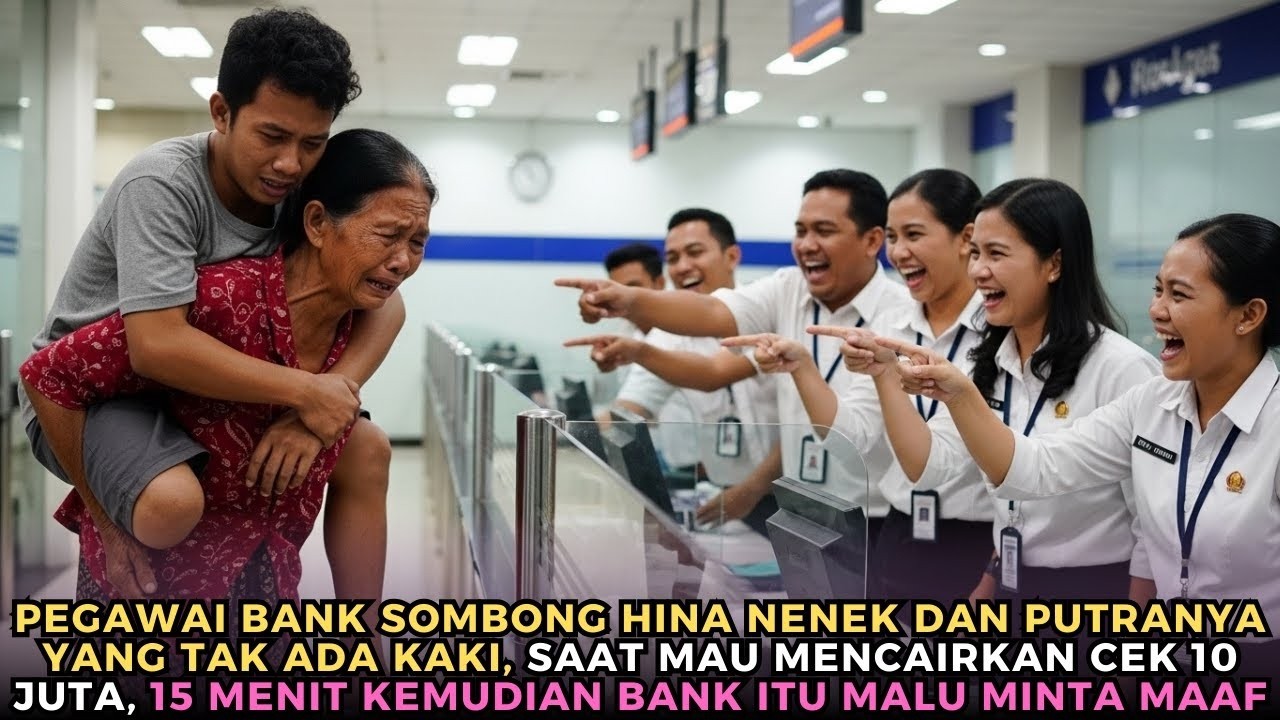 Nenek Lusuh Menggendong Putranya Tanpa Kaki Dihina di Bank, 15 Menit Kemudian Semua Pegawai Menangis