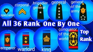 All Ranks And Levels In Army Commander Game And The Last Level