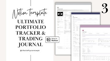 Swing Trading, Ultimate Portfolio Tracker & Trading Journal | Notion Template