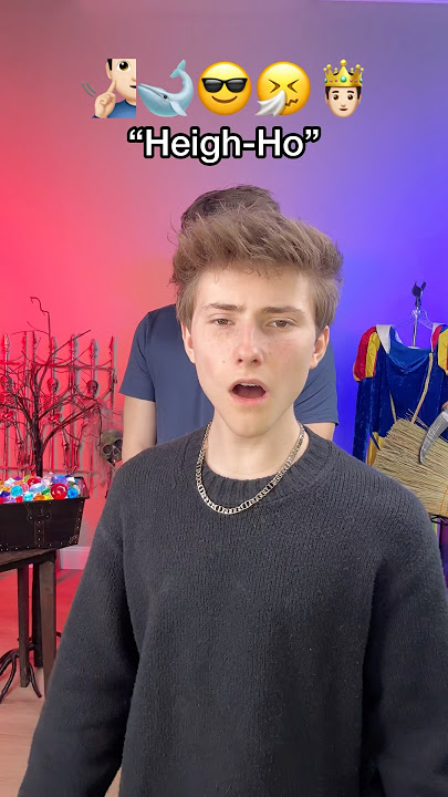 Emoji singing challenge 😍🎤 #heighho #snowwhite #family #fyp #disney #shorts