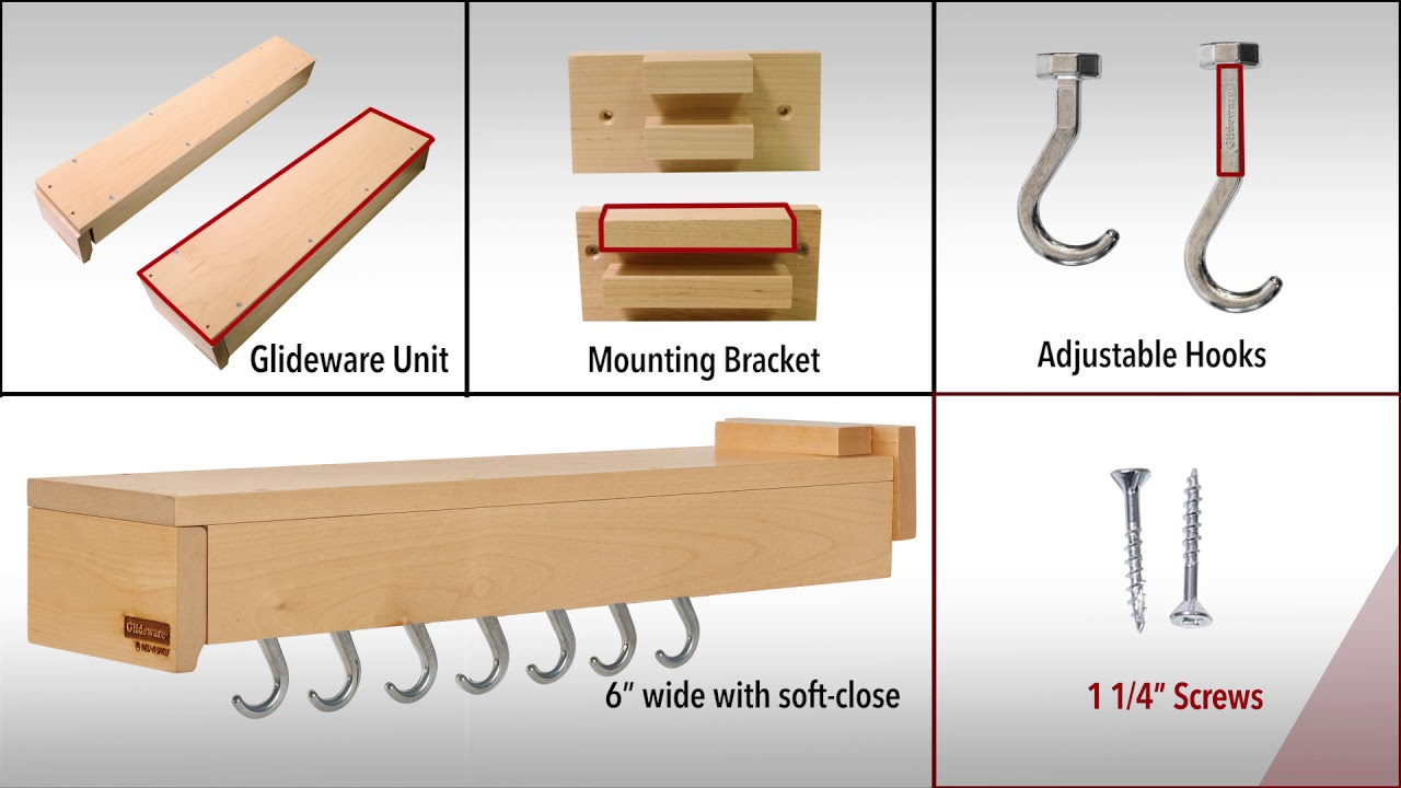 Glideware Wood Pull-out Cabinet Organizer for Pots