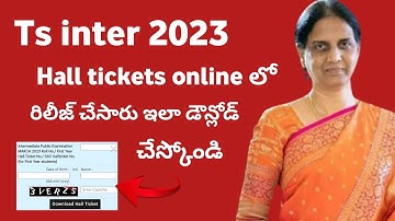 ts inter 2023 hall ticket download | ts inter 2023 hall tickets