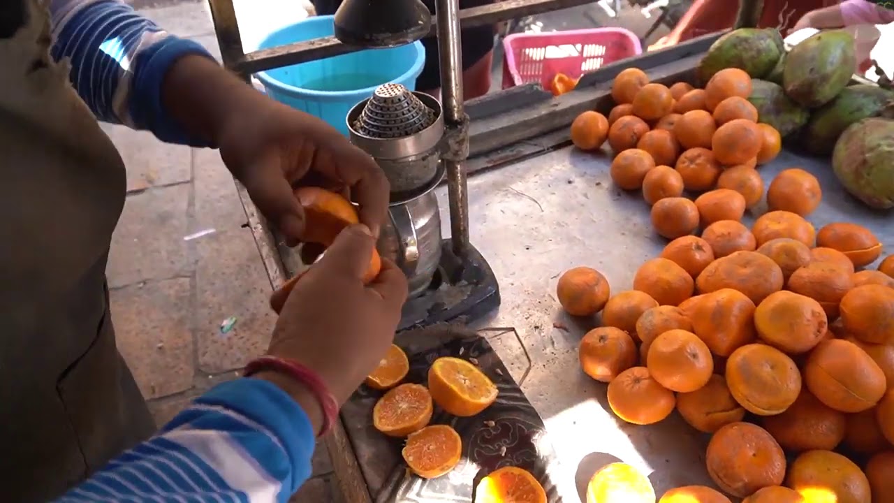 ORANGE JUICE Very Unique Famous Orange Juice of Jaisalmer Indian Street