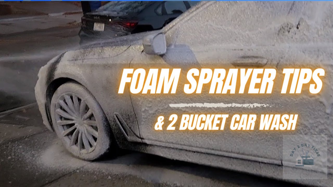 Car wash using 2 bucket system & Foam Sprayer YouTube