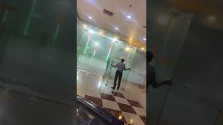 Mall Security Guards Struggle to Hold Doors Open in Torrential Rain in Aligarh, India  1497873