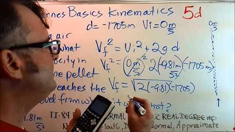 BarnesBasics: Intermediate Kinematics problem 5d, Mark 1