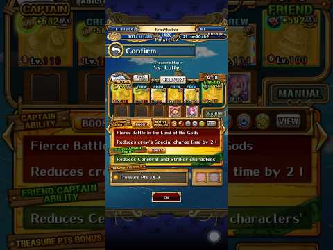 OPTC - Treasure Map Vs Luffy (Intrusion Battle) Friend Captain Saul