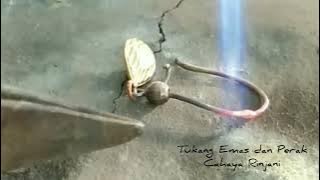 Proses menyambung kembali anting yang patah dan bengkok