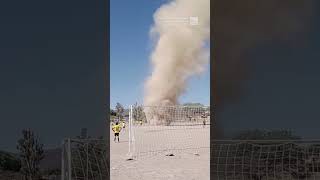 Dust devil halts soccer game in Mexico | #shorts #trending #youtube #newvideo #subscribe