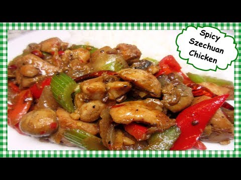 Spicy Szechuan Chicken Stirfry Recipe ~ Healthy Chinese Chicken Stirfry