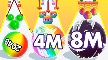 Satisfying Mobile Game / Ball Run 2048 - Infinity Mod Game Video Level up ball Gameplay part 2