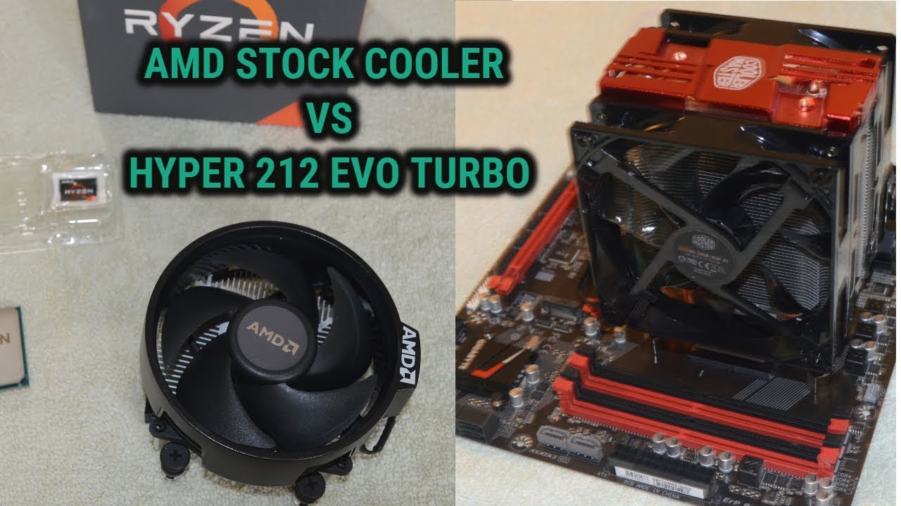 Amd Wraith Stealth Stock Cooler Vs Hyper 212 Evo Turbo Ryzen 20g Youtube